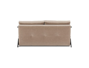 Cubed 160 Chrome sovesofa i 417 Esina Mocha, set bagfra
