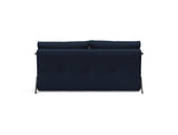 Cubed 160 Chrome sovesofa i 528 Mixed Dance Blue, set bagfra