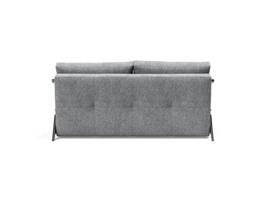 Cubed 160 Chrome sovesofa i 565 Twist Granite, set bagfra