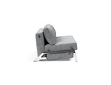 Cubed 160 Chrome sovesofa i 565 Twist Granite, set fra siden