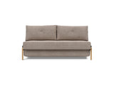 Cubed 160 Wood sovesofa i 318 Cordufine Beige, set forfra