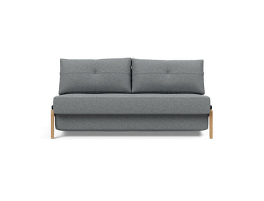 Cubed 160 Wood sovesofa i 320 Corocco Shadow Grey, set forfra
