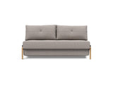 Cubed 160 Wood sovesofa i 321 Corocco Warm Grey, set forfra