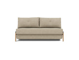 Cubed 160 Wood sovesofa i 356 Taura Sand, set forfra