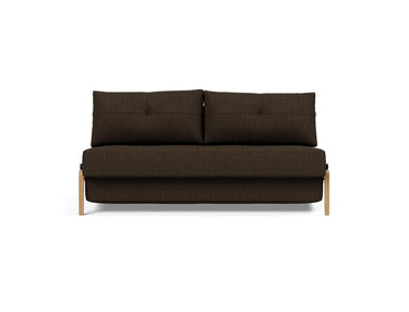 Cubed 160 Wood sovesofa i 358 Taura Chocco, set forfra