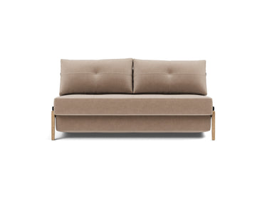 Cubed 160 Wood sovesofa i 417 Esina Mocha, set forfra