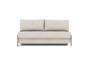 Cubed 160 Wood sovesofa i 470 Yuveno Natural, set forfra