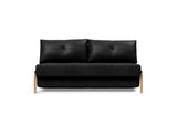 Cubed 160 Wood sovesofa i 550 Faunal Black, set forfra