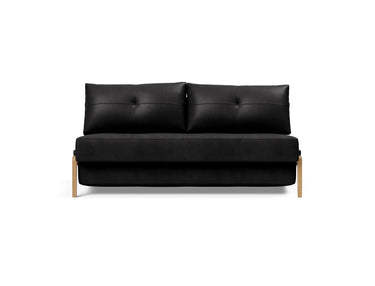 Cubed 160 Wood sovesofa i 550 Faunal Black, set forfra