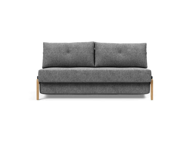 Cubed 160 Wood sovesofa i 563 Twist Charcoal, set forfra
