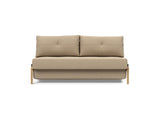 Cubed 160 Wood sovesofa i 587 Phobos Mocha, set forfra