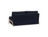 Cubed 160 Wood sovesofa i 528 Mixed Dance Blue, set skråt bagfra