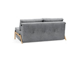 Cubed 160 Wood sovesofa i 565 Twist Granite, set skråt bagfra