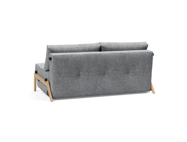 Cubed 160 Wood sovesofa i 565 Twist Granite, set skråt bagfra