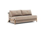 Cubed 160 Wood sovesofa i 417 Esina Mocha, set skråt forfra