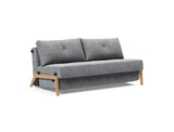 Cubed 160 Wood sovesofa i 565 Twist Granite, set skråt forfra