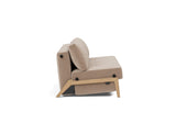 Cubed 160 Wood sovesofa i 417 Esina Mocha, set fra siden