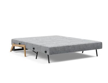 Cubed 160 Wood sovesofa i 565 Twist Granite, slået ud til seng