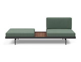 Puri daybed med valnøddebord i 518 Elegance Green, set forfra