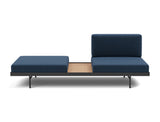 Puri daybed med egetræsbord i 414 Esina Indigo Blue, set forfra