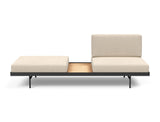 Puri daybed med egetræsbord i 586 Phobos Latte, set forfra