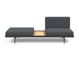 Puri daybed med egetræsbord i 894 Mozart Grey Bronze, set forfra