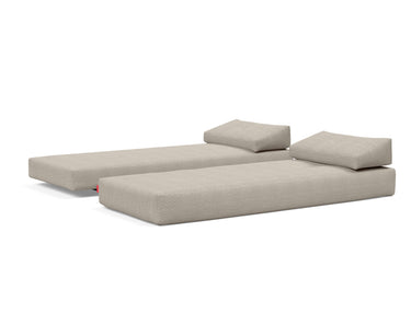 Sigmund Indu daybed i 579 Kenya Gravel, som to enkeltsenge