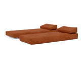 Sigmund Indu daybed i 595 Corduroy Burnt Orange, som to enkeltsenge