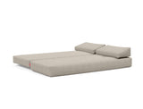 Sigmund Indu daybed i 579 Kenya Gravel, som seng på 160 × 200 cm