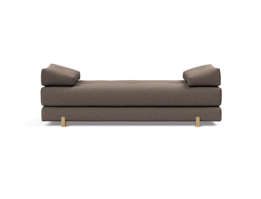 Sigmund Drip daybed i 530 Bouclé Taupe, set forfra
