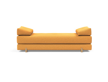 Sigmund Drip daybed i 536 Bouclé Ochre, set forfra