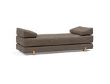 Sigmund Drip daybed i 411 Esina Cedar Brown, set skråt bagfra
