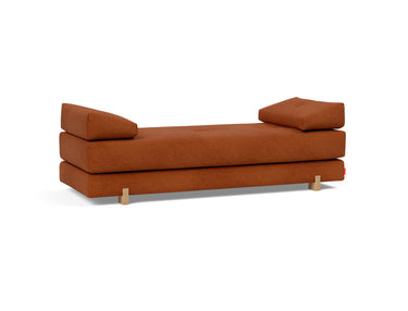 Sigmund Drip daybed i 595 Corduroy Burnt Orange, set skråt bagfra