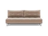 Supremax D.E.L. sovesofa i 417 Esina Mocha, set forfra