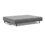 Supremax D.E.L. sovesofa i 563 Twist Charcoal, slået ud til seng