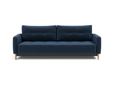 Pyxis D.E.L. sovesofa i 414 Esina Indigo Blue, set forfra