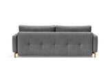 Pyxis D.E.L. sovesofa i 563 Twist Charcoal, set bagfra