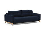 Pyxis D.E.L. sovesofa i 528 Mixed Dance Blue, set skråt forfra