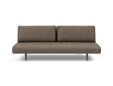 Unfurl Lounger sovesofa i 411 Esina Cedar Brown, set forfra