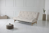 Aslak 120 sovesofa med Spring madras i 612 Blida Sand Grey i en stue, billede 4