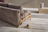 Cubed 140 Wood sovesofa i 417 Esina Mocha i en stue, billede 4
