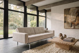 Dublexo Chrome sovesofa med armlæn i 527 Mixed Dance Natural i en stue