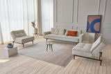 Dublexo Styletto Dark Wood sovesofa i 527 Mixed Dance Natural i en stue, billede 4