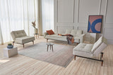 Dublexo Styletto Dark Wood sovesofa i 527 Mixed Dance Natural i en stue, billede 5