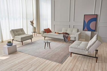 Dublexo Styletto Dark Wood sovesofa i 527 Mixed Dance Natural i en stue, billede 5