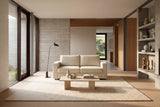 Neah 140 sovesofa med standard armlæn i 357 Taura Off White i en stue