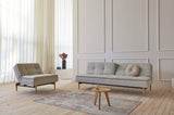 Dublexo Styletto Light Wood sovesofa i 527 Mixed Dance Natural i en stue