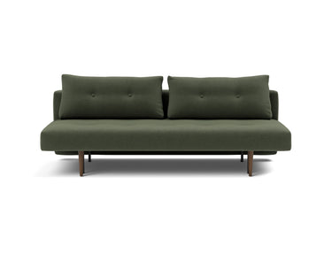 Recast Dark Styletto sovesofa i 413 Esina Olive Green, set forfra