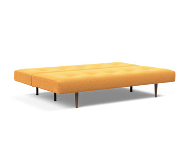Recast Dark Styletto sovesofa i 536 Bouclé Ochre, slået ud til seng