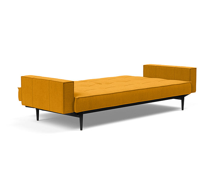 Splitback Styletto Sovesofa Black Wood med armlæn